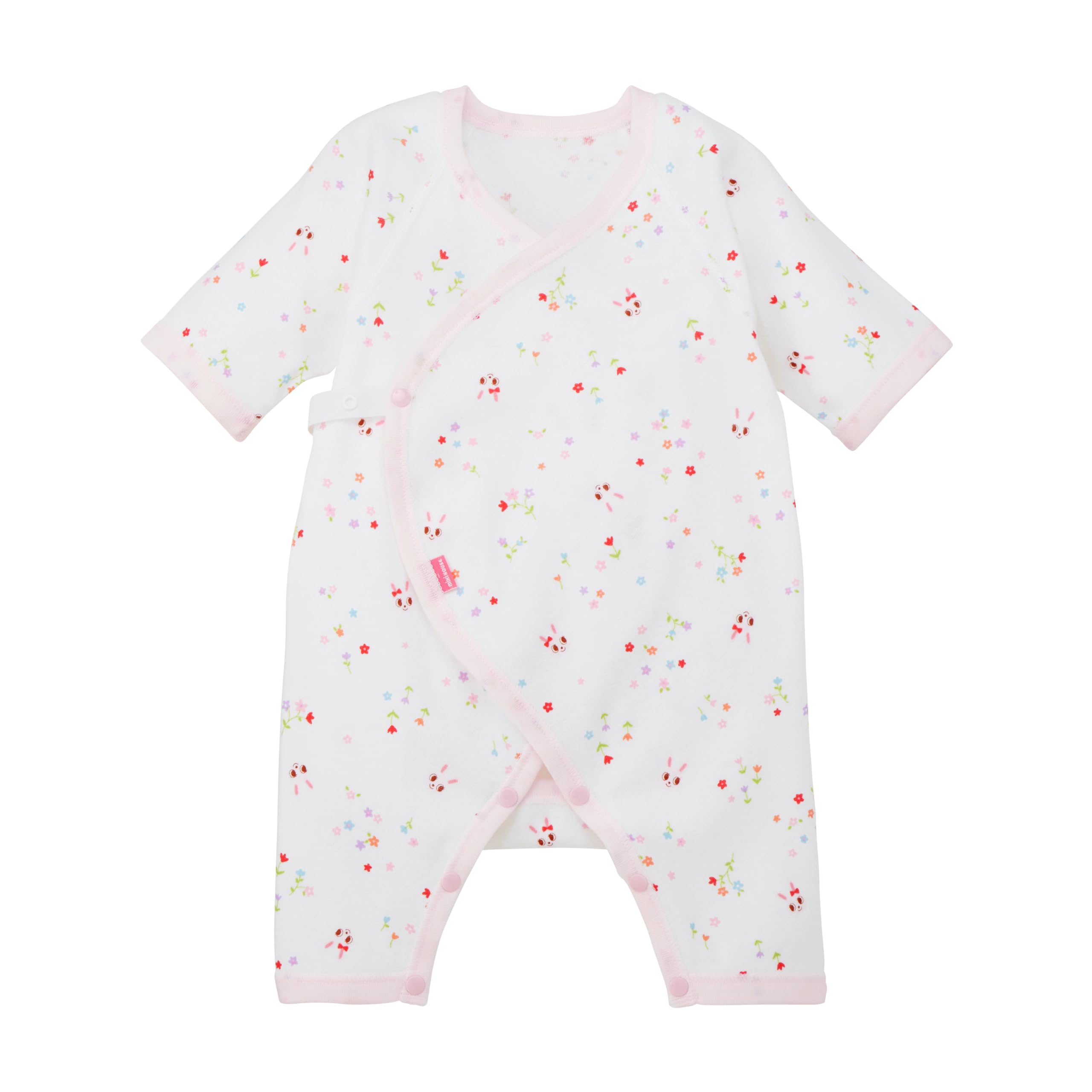 

MIKI HOUSE Combiall Baby Underwear, All-Over Print, 100% Cotton, Made in Japan, for Boys and Girls, Newborns, 60-70cm, Pink, 40-2347-145