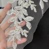 White Beaded Lace Flower Embroidered Cloth Sticker Front Placket To Flower Wedding Dress Performance Dress Accessories Clothing Decoration