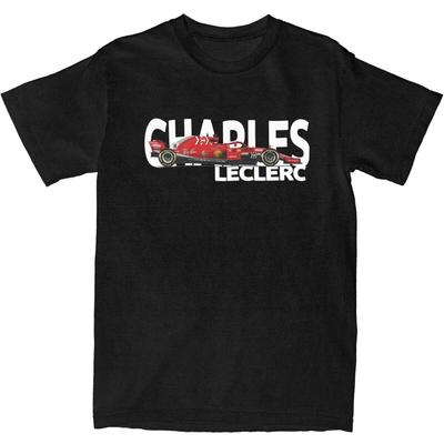 Pánské Dámské Charles Leclerc Auto Tričko Oblečení Bavlněné Tričko Oblečení Vtipné Tričko Potištěné