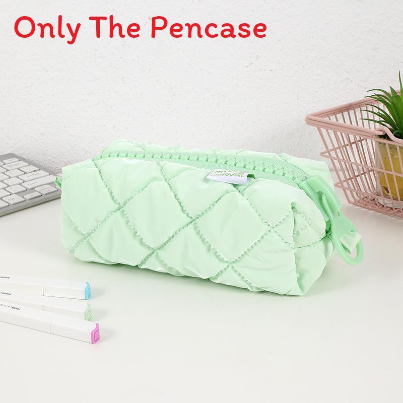 Korean Style Cute Candy Color Pencil Case With Large Zipper For Students And Makeup Storage