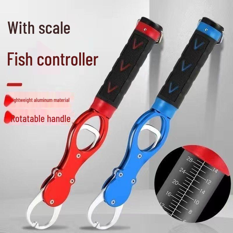 Fish Gripper Fishing Tool: Multi-functional Hook Remover Pliers with Scale for Large Fish.