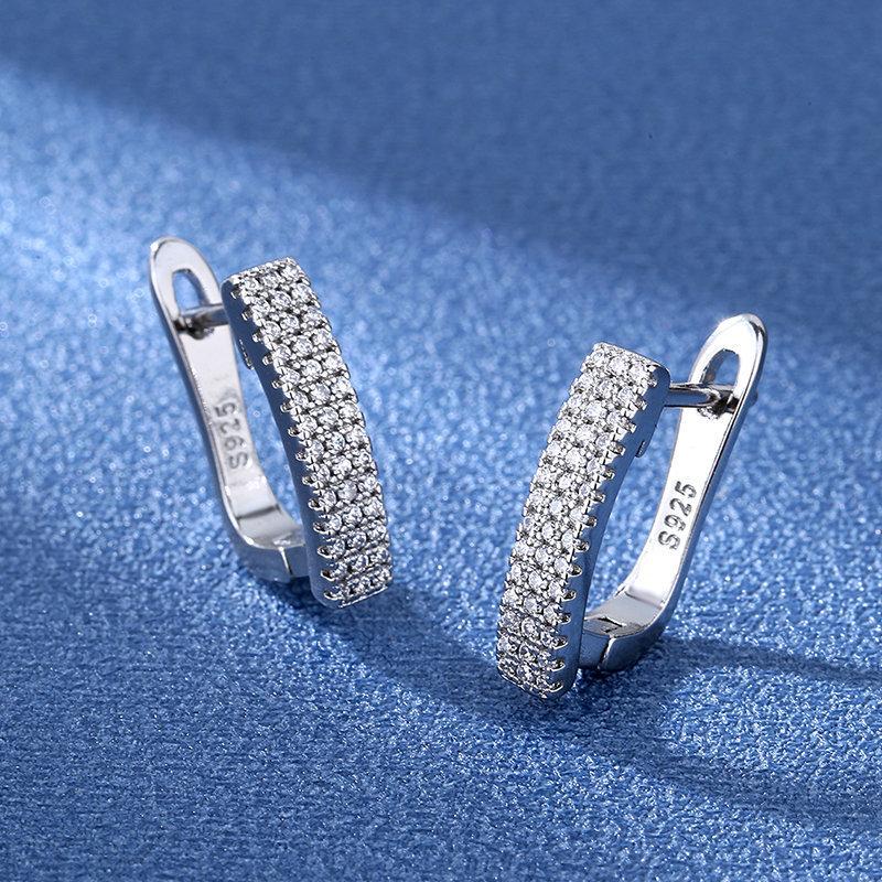 2026 Fashion Long Temperament Ear Buckles, Diamond Zircon Earrings Fashion Temperament Ladies, Ear Accessories
