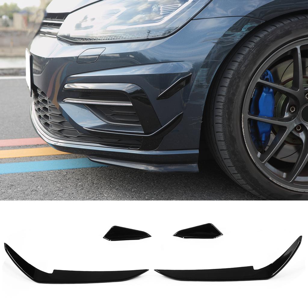 Front Bumper Aero Kits Canards Wing Body Spoiler Canard Car Adaptations Replacement for MK7.5 R 2017‑2020