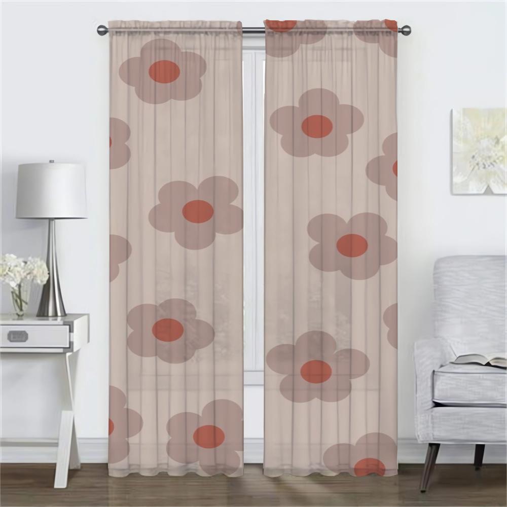 Blackout Curtains 2 Pieces a Lot of Flowers Home Interior Curtains for Living Room Curtain Halloween Decoration Blinds Shades
