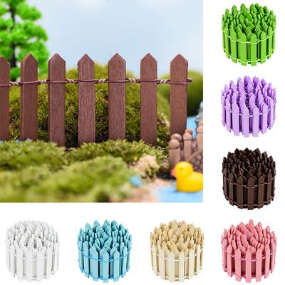 100*5cm/3cm Mini Holzzaun DIY Miniatur Märchengarten Holzbarriere Puppenhaus Schaufenster Handwerk Heimdekorationszubehör
