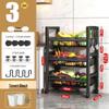 Multi-Layer Kitchen Storage Rack with Wheels for Microwave and Vegetables