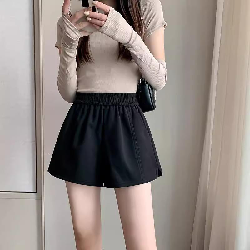 

Шорты А-силуэта с высокой талией для миниатюрных женщин - Европейский стиль, Утягивающий базовый слой, Мода Осень/Зима. Large чёрный