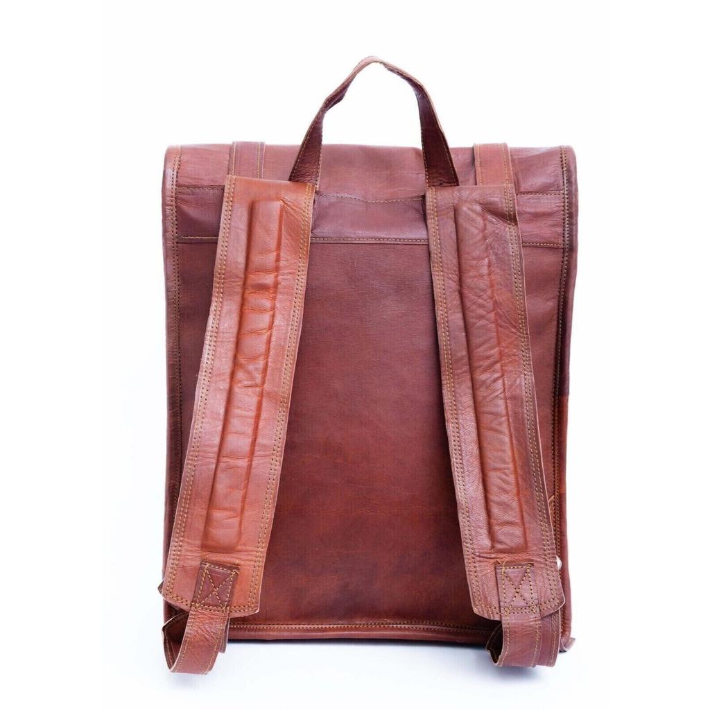 Goat Messenger Laptop Genuine Bag Backpack Vintage Rucksack Leather
