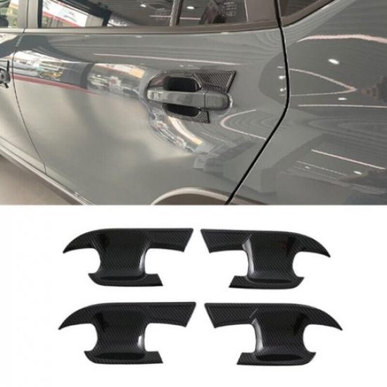 For Subaru Crosstrek 2024-2025 Carbon Fiber Car Door Handle Bowl Cup Cover Trim