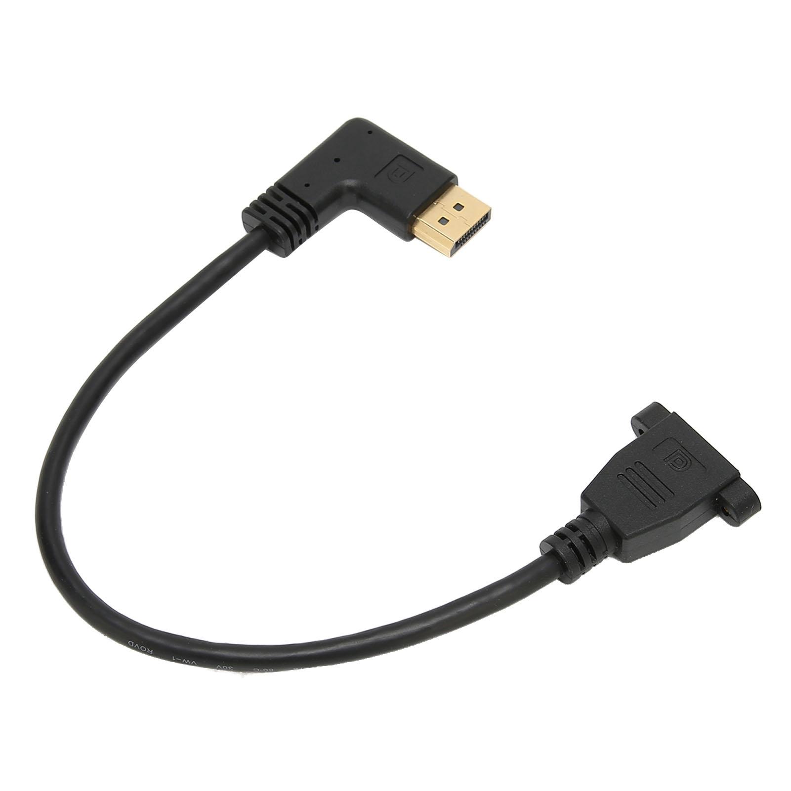 

Кабель Displayport под прямым углом, фиксируемый тип с двойным отверстием, 4K HD, угловой адаптер Displayport 90 градусов