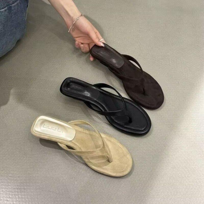 Fashion 2025 New Female Summer Round Toe Ladies Wedges Heeled Slippers Sandals Fashion Wedges Slippers Slides Shoes for Women Flip Flops