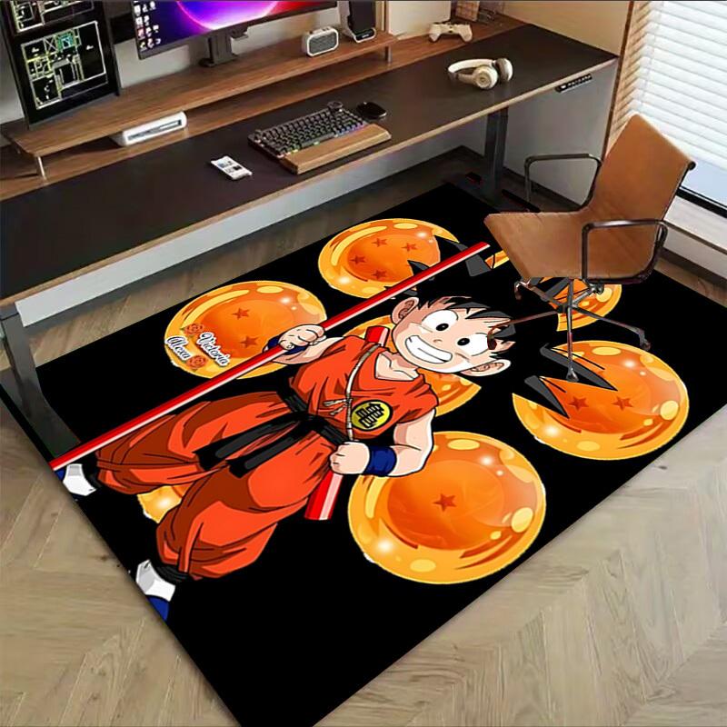 1 Stück Dragon Ball Z, Goku Teppich rutschfest Polyester Fußmatte für Büro, Schlafzimmer
