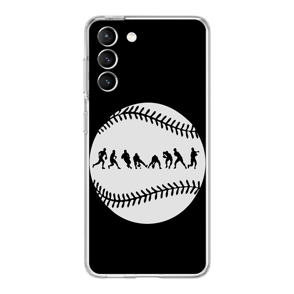 Baseball Clear Silicone Phone Case For Samsung Galaxy S23 S22 5G S20 Ultra S21 FE 5G S10E S9 S8 S10 Plus Soft Shockproof Cover