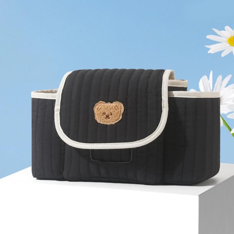 Multifunctional Organizer Bag Baby Strollers Hanging Bag Multiple Compartment Pushchair Storage Bag for Toy Water Bottle