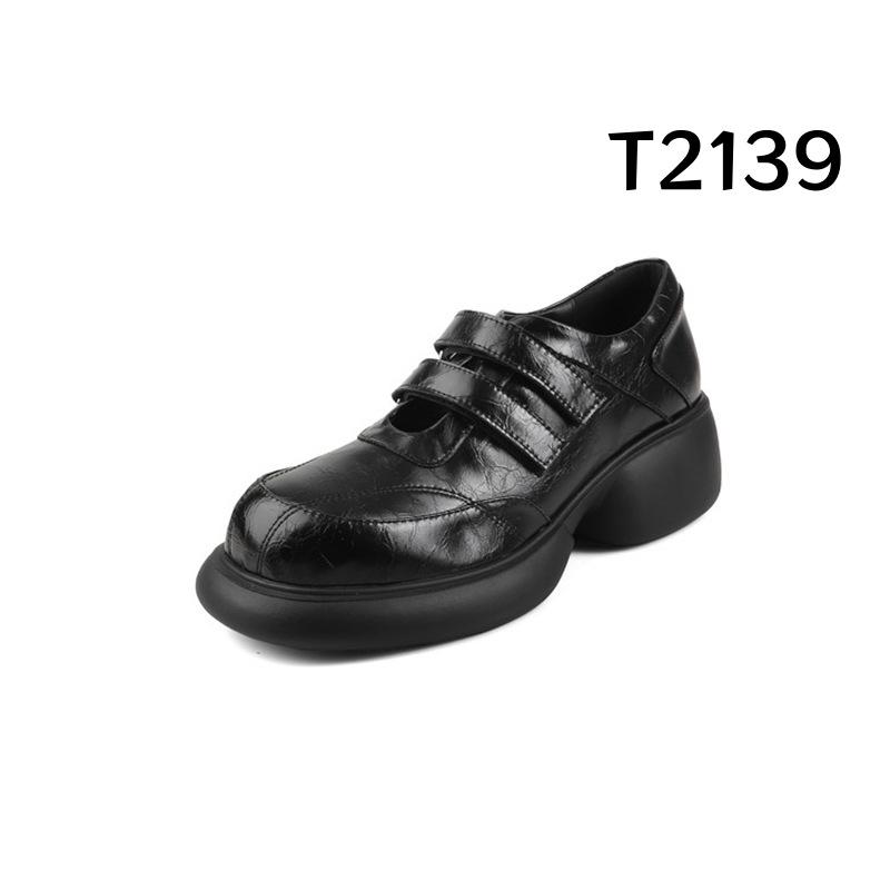 

2025 autumn new thick heel thick sole heightening single shoes women s versatile and comfortable Mary Jane small leather shoes are not tired feet blac 35