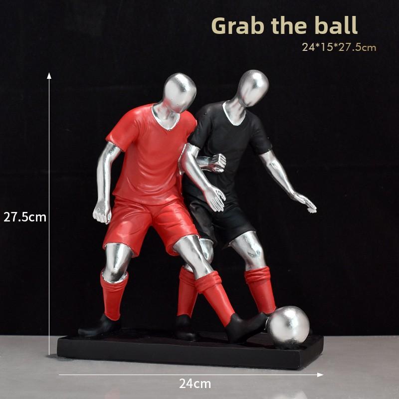 Simple and Luxurious Football Player Figurine Home TV Cabinet Wine Cabinet Office Study Bedroom Tabletop Decoration Item