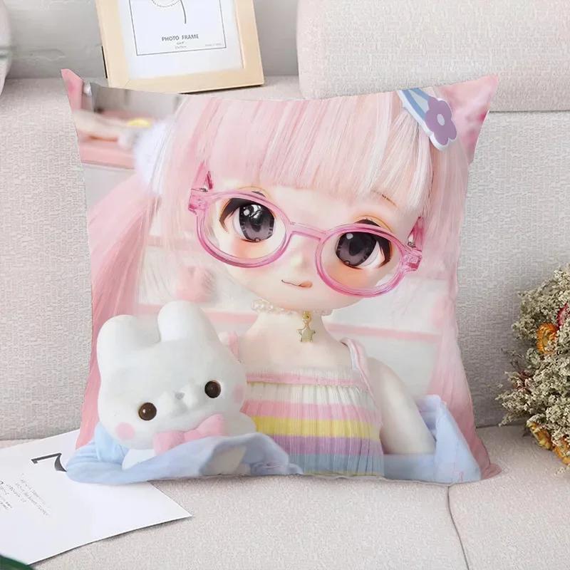 Fall Pillow Cover x B-Barbie Dolls Decorative Pillowcases  Car Decoration Sofa Cushions Cushion Covers for Bed Pillows
