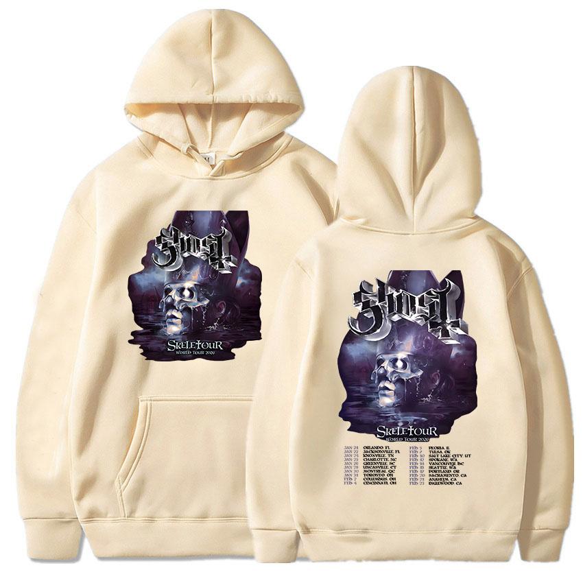 Ghost Skeletour World Tour 2026 North American Hoodies Long Sleeve Men Women Winter Sweatshirts Rock Band Graphic Print Pullover