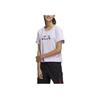 Adidas Logo Print Lässig Atmungsaktiv Rundhals Kurzarm T-Shirt Damen T-Shirts Lila H45103