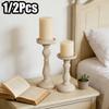 1/2PC Candle Holders Party Table Decor Home Decor Candles Stickers Minimalist Roman Column Photo props Wooden Vintage Rustic