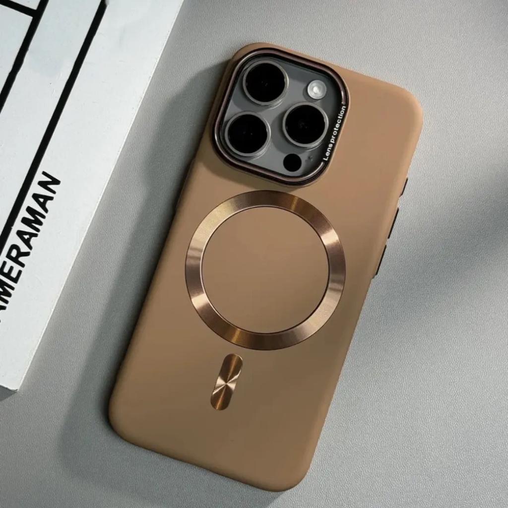 Applicable To IPhone17 Solid Color Matte Skin Feeling CD Magnetic Texture Mobile Phone Case Apple 16 Premium Sense Protective Case 15