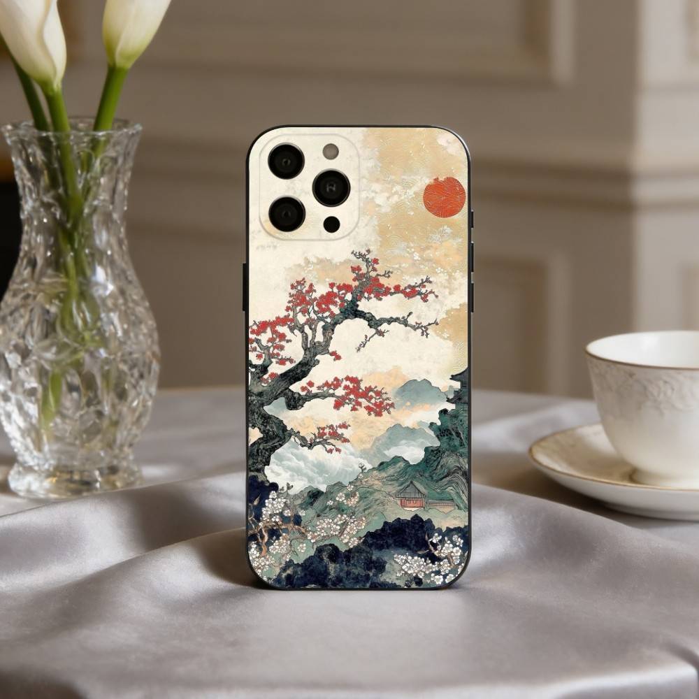 C-Chinese-E l-landscape-E Phone Case For iPhone 17pro, 16,15,14,13,12,11 X XR Plus,Others Soft Black Cover