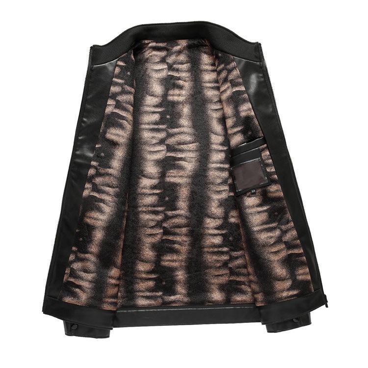 Mode Herren Kunstlederjacke Gold Samt Reißverschluss Stehkragen Warm Lockerer Mantel Herbst Winter Dick Lässiger Übermantel