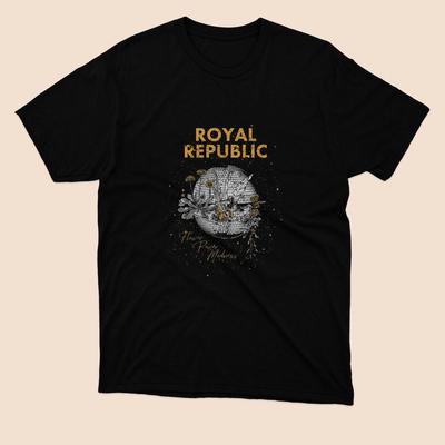 Koszula Unisex Bawełna Oversize Duży Rozmiar Nowa Limitowana Zespół rockowy ROYAL REPUBLIC Swedia Czarny T-Shirt