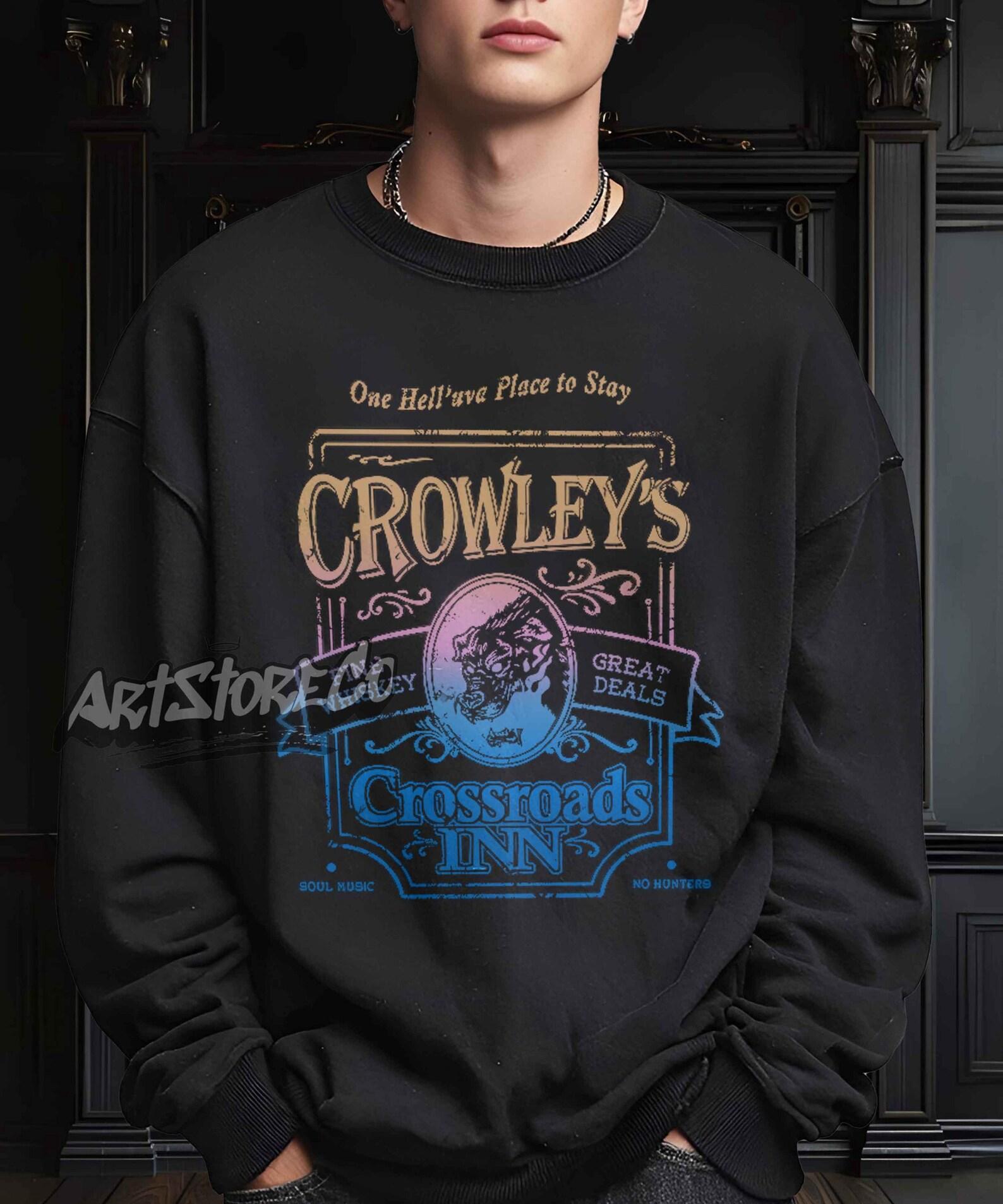 Crowley s Crossroads Inn T-Shirt, Retro Graphic Tee, Vintage Style Apparel L