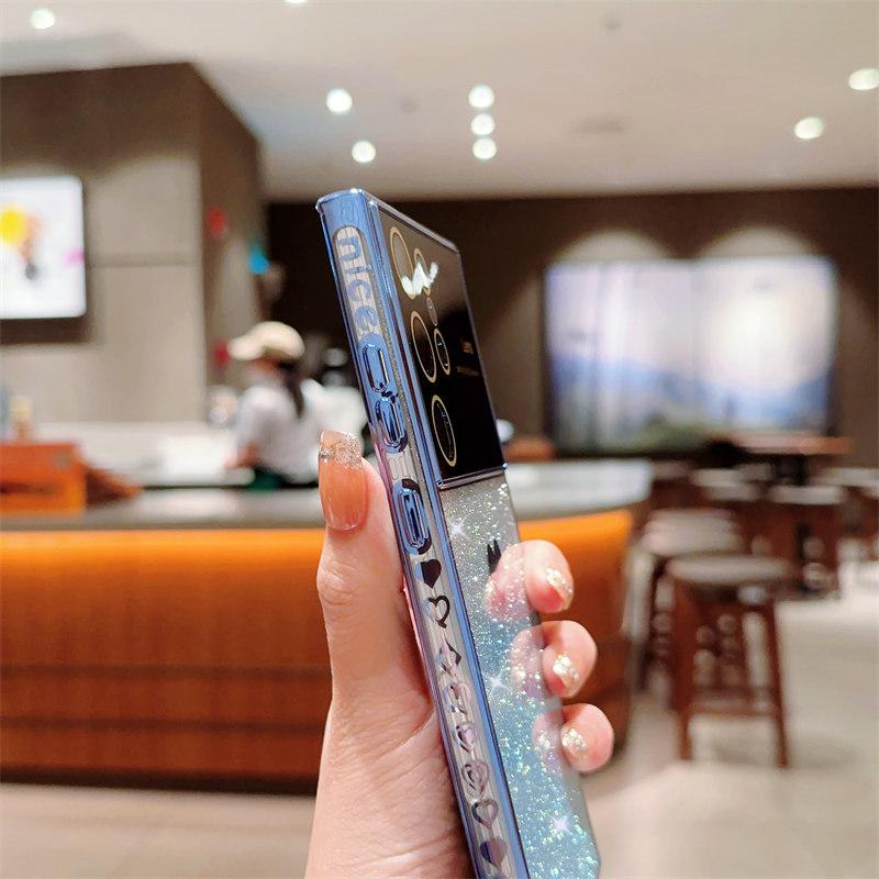 Luxury Love Logo Lens Film Glitter Electroplated Mobile Phone Case for Samsung S23 22 21 Ultra Plus S20 FE A54 53 52 A14 A23 Fall Protection Cases