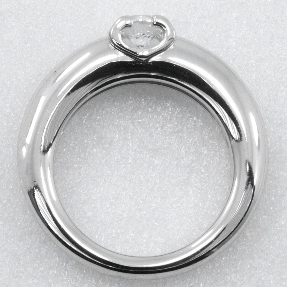 Cartier C Do Solitaire Ring K18 White Gold/diamond #3.7(US Size) 7.5g Women Used