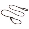 Slip Dog Leash Soft Thin Handmade Genuine Leather Pet Puppy Dog Chain Collar Leash Slip for Small Medium Dogs Training & Walking