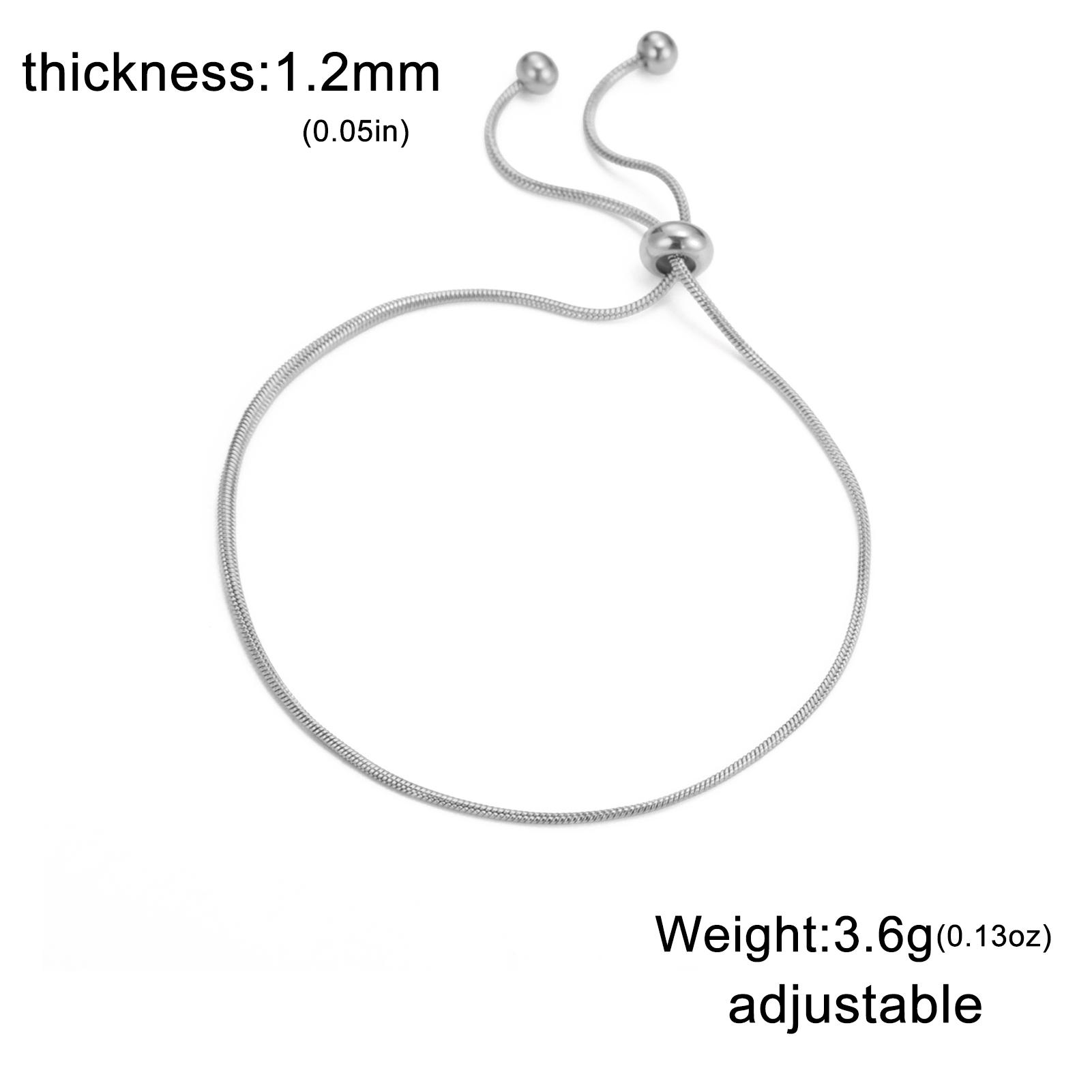 Cazador Adjustable Round Snake Chain Bracelet Stainless Steel Gold Plated Pull Bracelets for Women Gifts Wholesale 2026