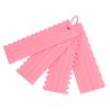 4Pcs PP Cake Scraper Set 8 Inch Sawtooth Edge Cake Decorating Comb Multi-Style Pattern Hanging Hook Design Mousse Cake Tool