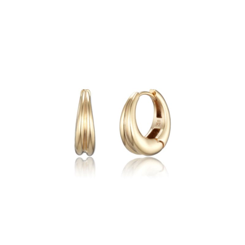 Poery Essential Double Hoops_Gold