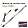 17-47cm Aquarium LED Lighting Diving Atmosphere Lamp USB Waterproof Aquarium Decorative Plant Growth Lamp Accessories AC110-240V