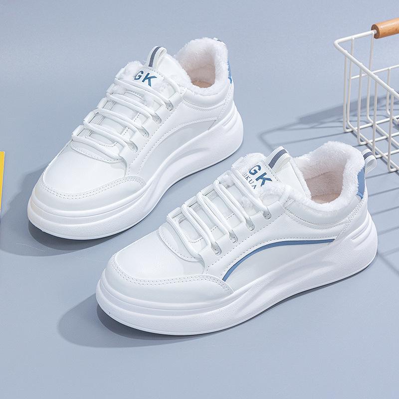 High Top Women Sneakers Casual Vulcanize Shoes Autumn Winter 2024 Comfortable Lace Up Platform Shoes Designer White Shoes Woman
