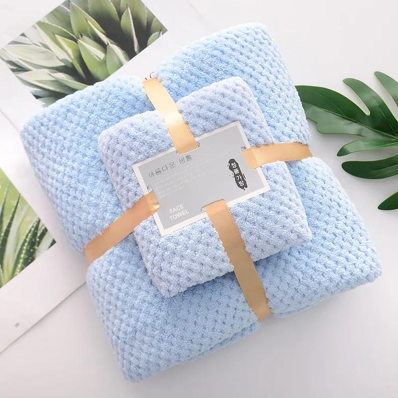 2021 New Couple Towel Set Soft Cotton Quick Drying Non-Linting Bath Towel Home Use Large Wrap Towel For Men And Women