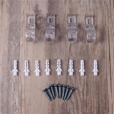 A25F-80Pcs Curtain Clear P Clips Hook,Roller Blind Clips Child Safety Chain Cord P Clip Hooks