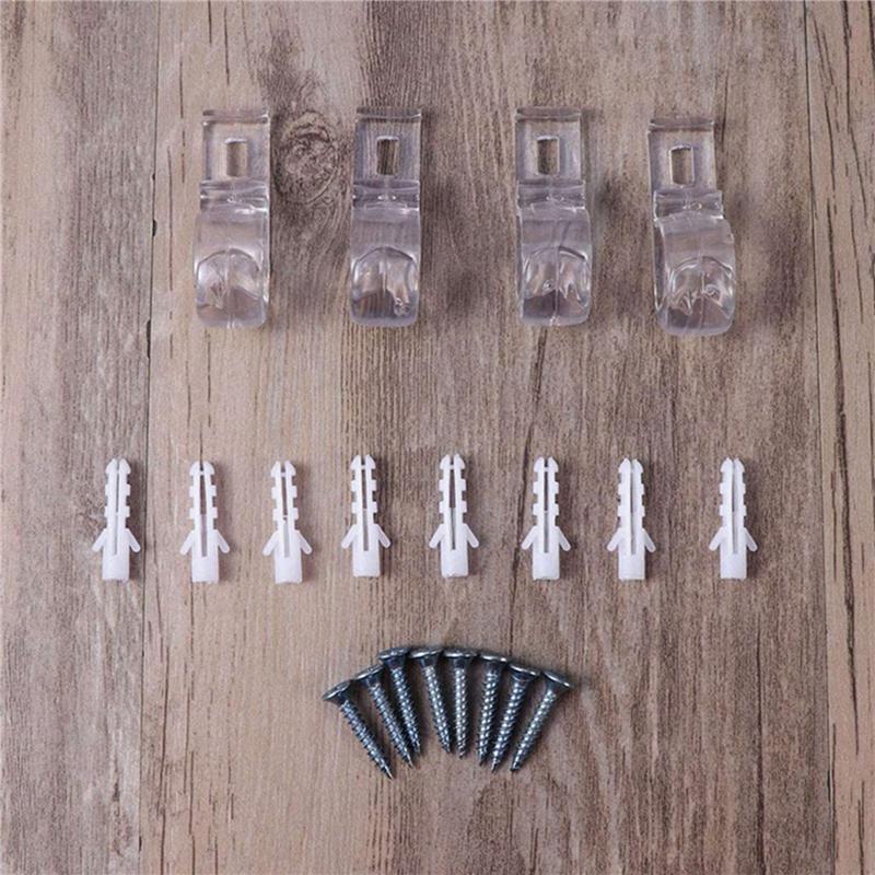 A25F-80Pcs Curtain Clear P Clips Hook,Roller Blind Clips Child Safety Chain Cord P Clip Hooks