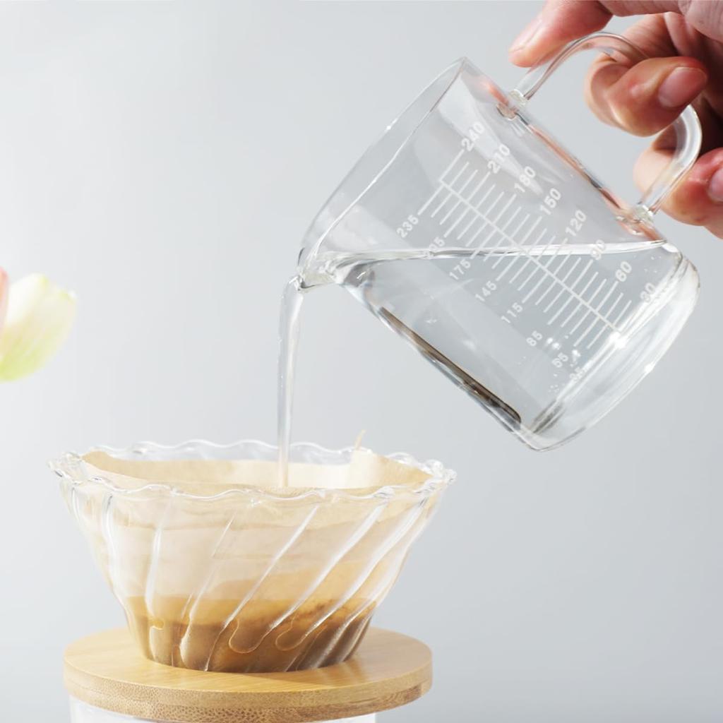 240ml Measuring Glass Espresso Measuring Cup Measuring Glass with Markings and Handle Shot Glass Measuring Cup Heat-Resistant Glass Thickened Glass