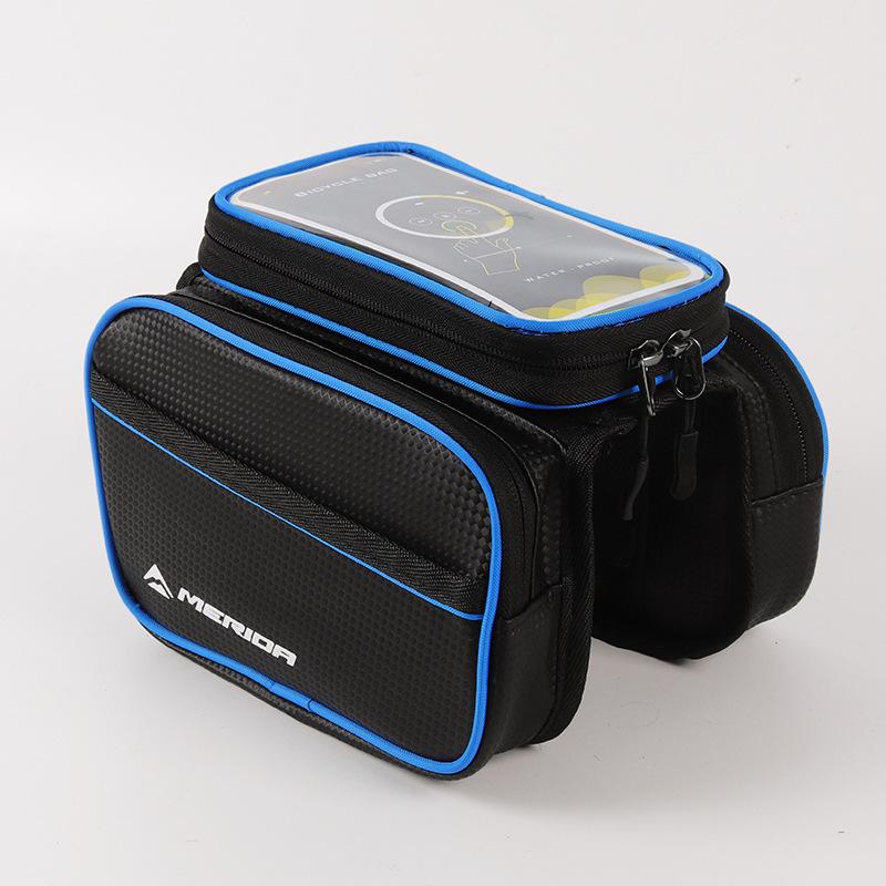 Reflective Waterproof Bicycle Top Tube Bag with Phone Holder 5L