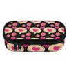 School Pencil Case Practical 300D Polyester Zipper Closure with Main Compartment Mesh Pocket and Pen Slots for Classroom Use