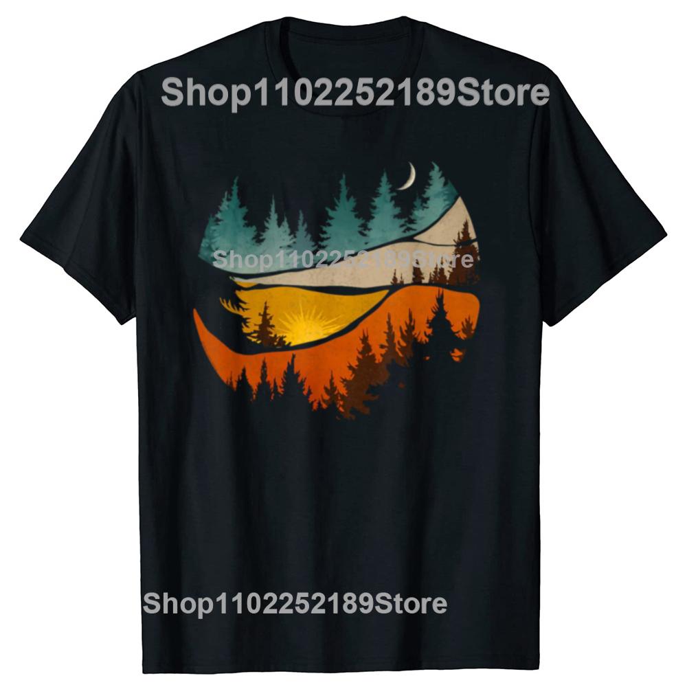 Деревья Природа Горы Приключение На открытом воздухе Дикая природа Лес Футболки Пеший туризм Кемпинг Фотография Подарки на день рождения Наблюдение за птицами Футболка XL
