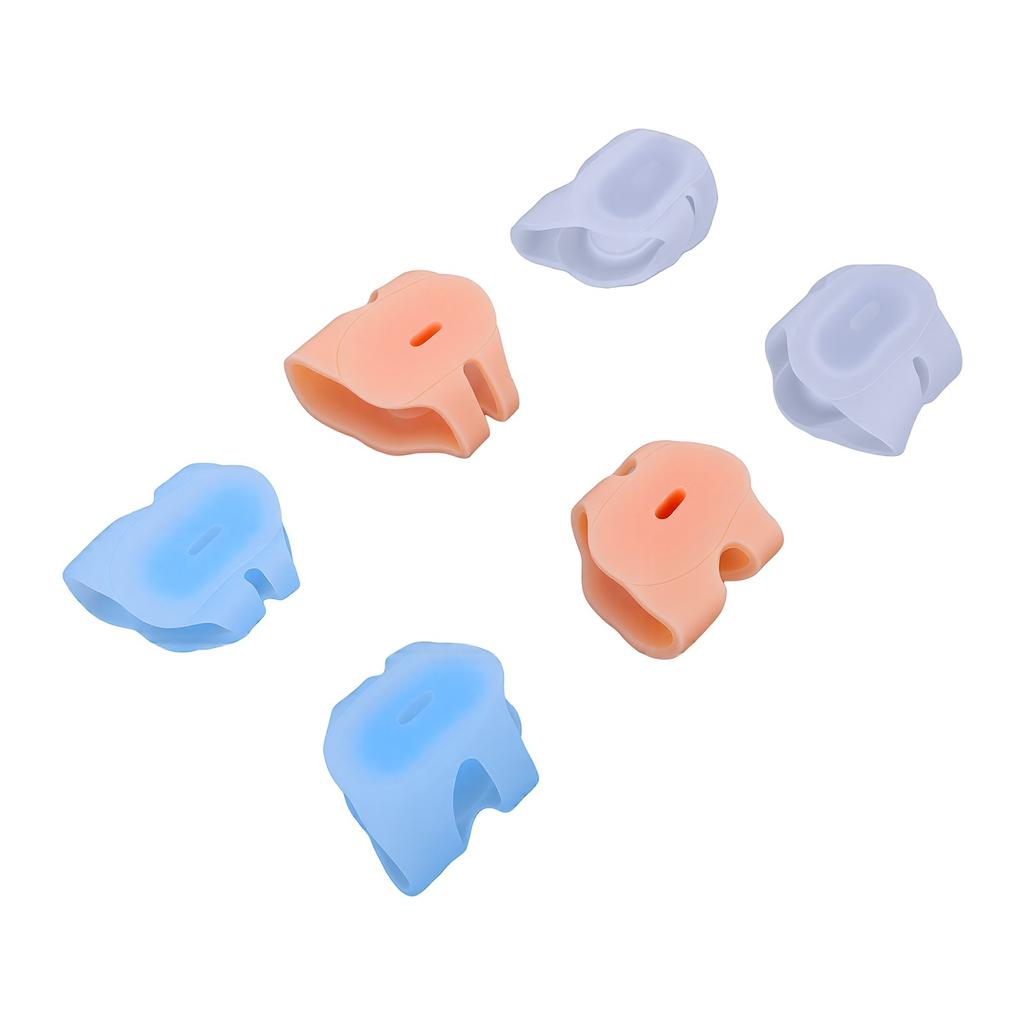 6 Pcs Toe Separators Double Loop Soft Silicone Big Toe Spacers Reusable Washable for Men Women