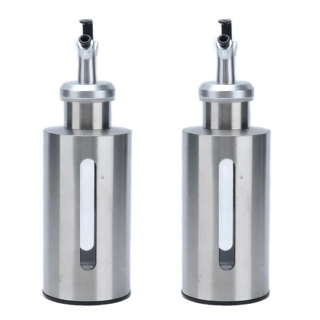 Oil Dispenser Bottle Stainless Steel Easy Refill and Cleaning Modern Olive Oil Dispenser for Vinegar Sauce190ML