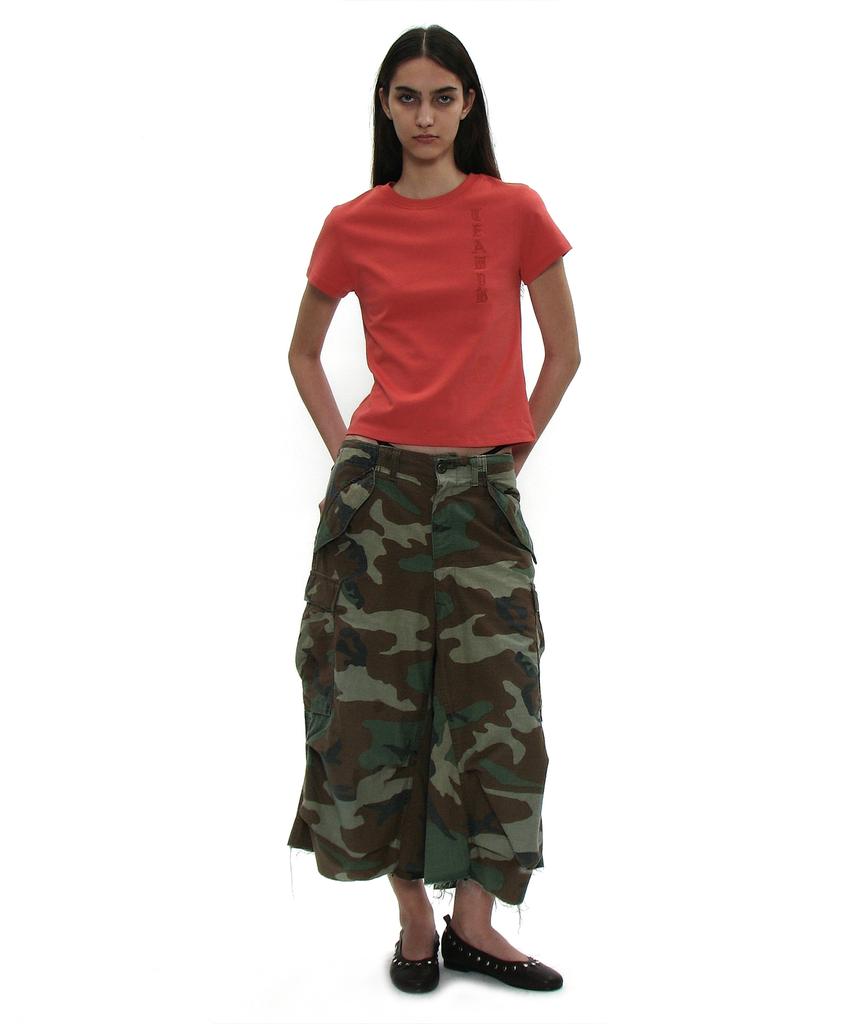 PARTIMENTO WOMEN Team 76 Patch Short Sleeve Tee_Chili