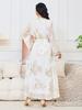 Women's Dubai Evening Long Dress with Hot Stamping - European & American Fashion Muslim Travel Wear