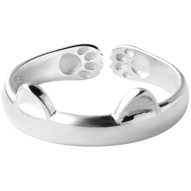 Adorable Cat Claw and Ear Ring - Cute Pet-Themed Jewelry