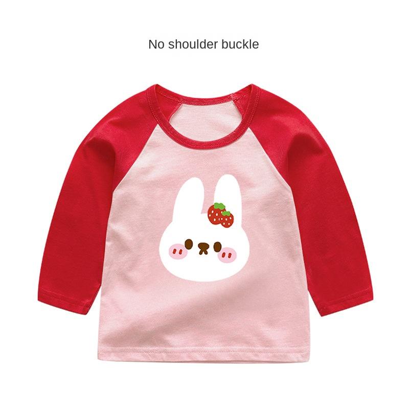 Baby Girl Autumn Long-sleeved T-shirt Baby Cotton Bottoming Shirt Girls Spring and Autumn Tops Small Children Fashionable Autumn Clothes